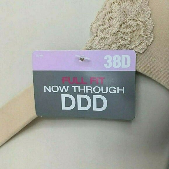 Maidenform Women Bra Full Fit Underwire Comfort Soft Cup Beige Tan Size 38D NEW - Picture 4 of 10